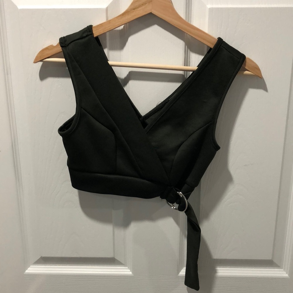Dark green crop top